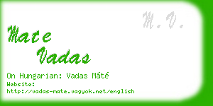 mate vadas business card